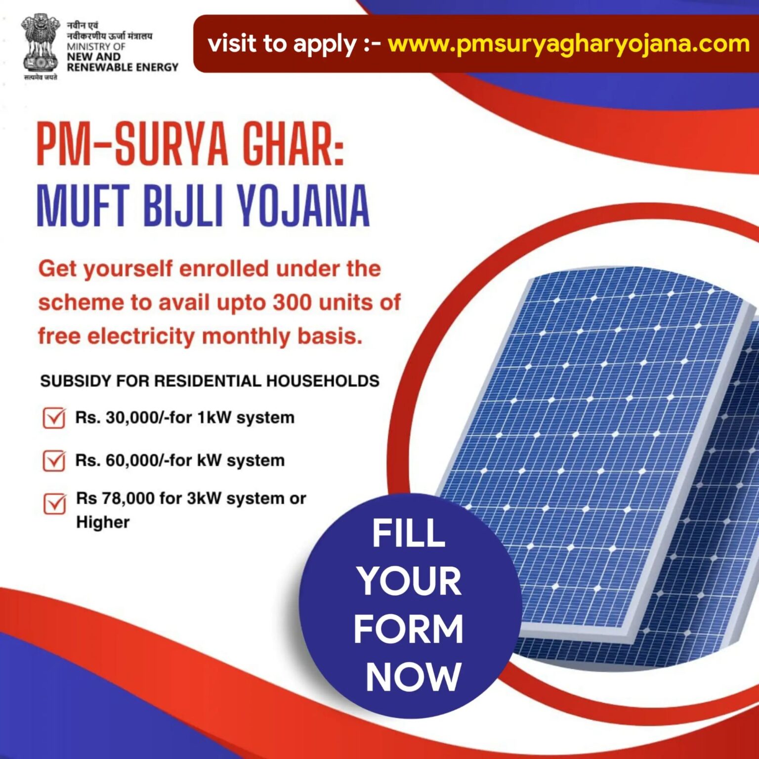 Subsidy Structure - Portal For Pm Surya Ghar Muft Bijli Yojana